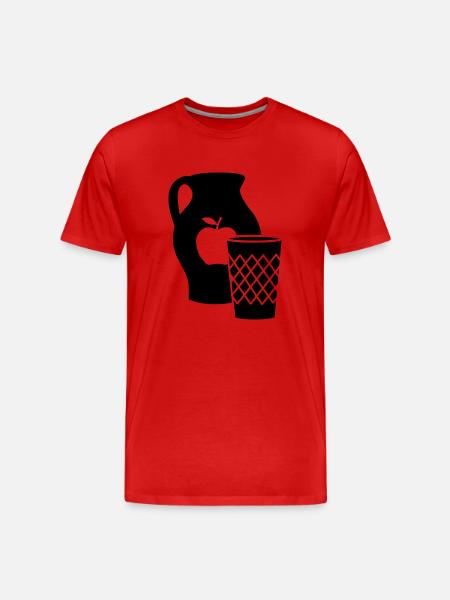 Bembel und Geripptes - Männer Premium Bio T-Shirt - Rot