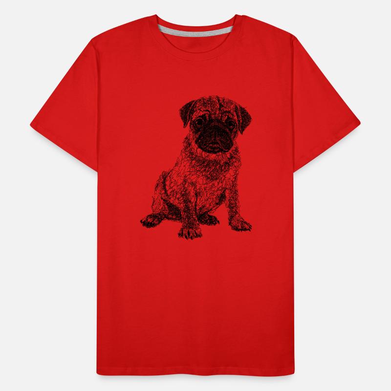 Mops Männer Premium Bio T-Shirt