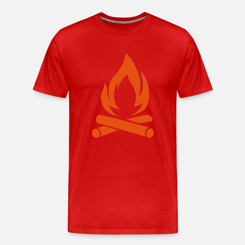 Campfire - Männer Premium Bio T-Shirt - Rot