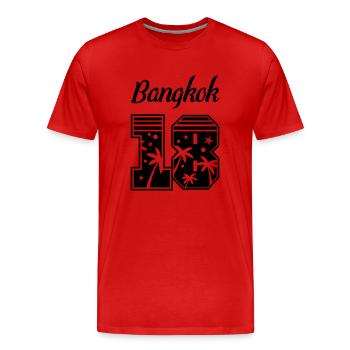 bangkok 18 - Männer Premium Bio T-Shirt - Rot - Vorne - Damien (186cm)