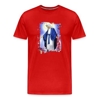 Holly Mary Maria Madonna Mariana Jungfrau Maria - Männer Premium Bio T-Shirt - Rot - Vorne - Damien (186cm)