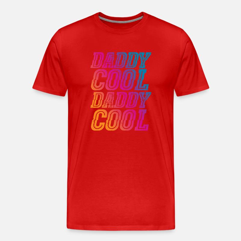 Daddy Cool Cooler Vater - Männer Premium Bio T-Shirt - Rot