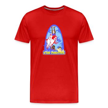 Surferdude -Wellenreiter - Männer Premium Bio T-Shirt - Rot - Vorne - Damien (186cm)