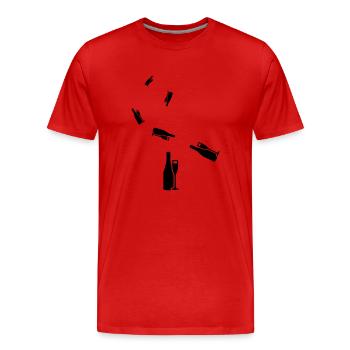 Symbole du vin rouge - T-shirt bio Premium Homme - rouge - Devant - Damien (186cm)