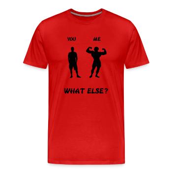Toi ... moi ...quoi d'autre? - T-shirt bio Premium Homme - rouge - Devant - Damien (186cm)