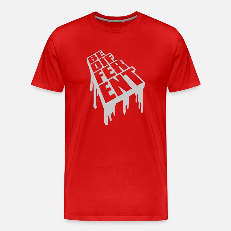 Be different Logo Design - Männer Premium Bio T-Shirt - Rot