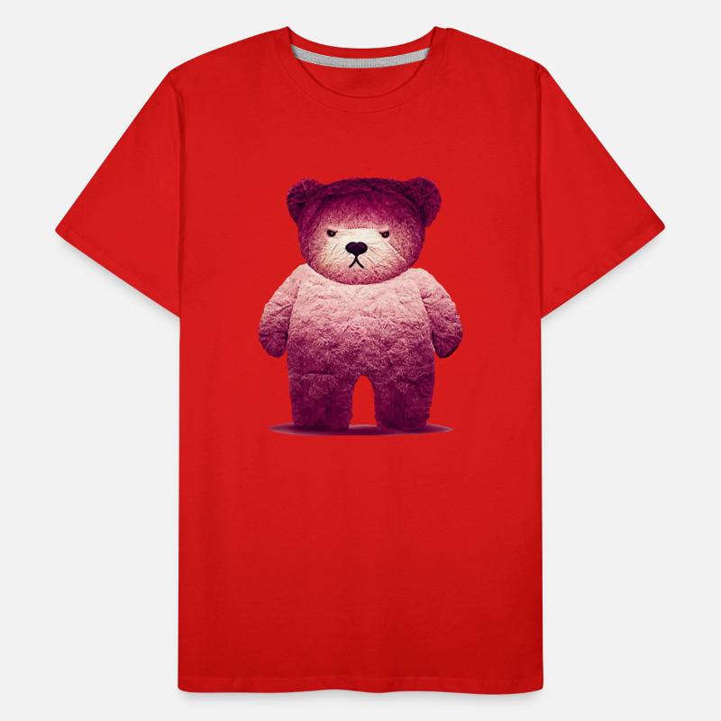 Pink Grumpy Teddy Männer Premium Bio T-Shirt