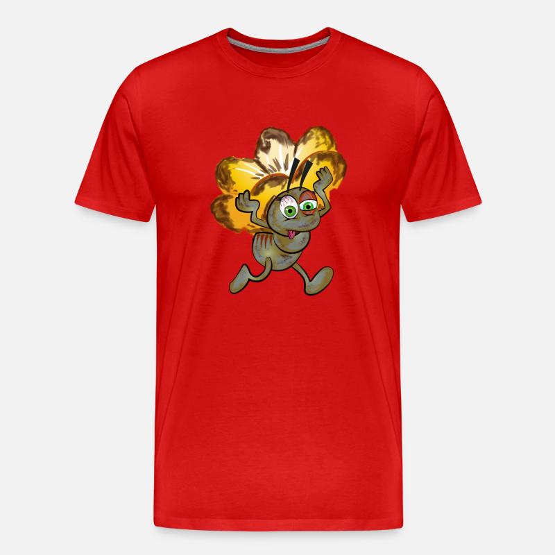 Zombie-Ameise mit einer Blume - Männer Premium Bio T-Shirt - Rot