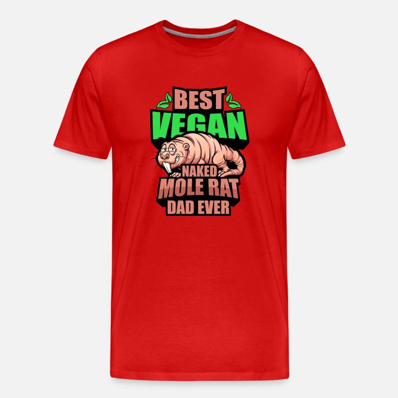 Nacktmull - Männer Premium Bio T-Shirt - Rot