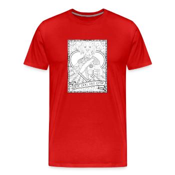 Bester Hund Vater aller Zeiten Vintage Boxer Hundebesitzer Liebhaber - Männer Premium Bio T-Shirt - Rot - Vorne - Damien (186cm)