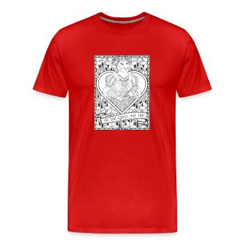Be The Queen Vintage Lioness Fantasy Animal Glam G - Men's Premium Organic T-Shirt - red - Front - Damien (186cm)