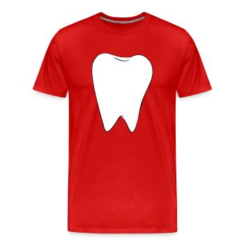 White tooth - Men's Premium Organic T-Shirt - red - Front - Damien (186cm)