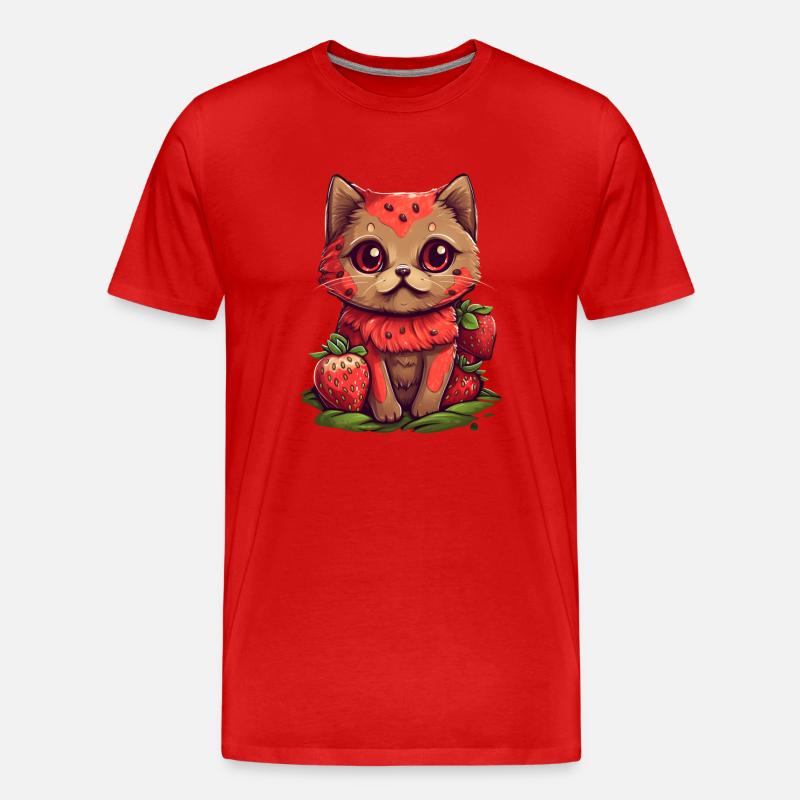 Ragamuffin Erdbeere Geschenkidee - Männer Premium Bio T-Shirt - Rot