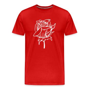 Flower Flower Plant - T-shirt bio Premium Homme - rouge - Devant - Damien (186cm)