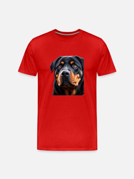 Rottweiler - Männer Premium Bio T-Shirt - Rot