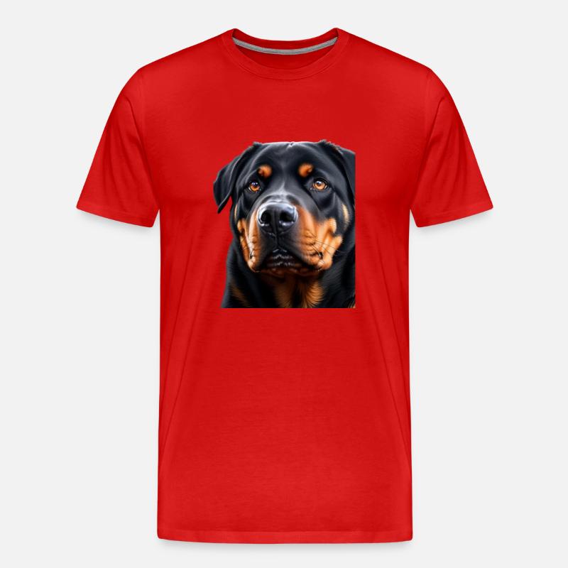 Rottweiler - Männer Premium Bio T-Shirt - Rot