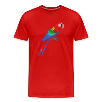 Vogel - Männer Premium Bio T-Shirt - Rot - Vorne - Damien (186cm)