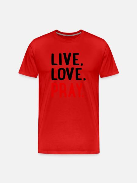 pray - Men's Premium Organic T-Shirt - red
