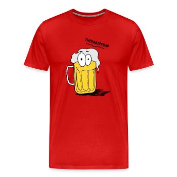 Lustiges Bier Bild Therabierbar - Männer Premium Bio T-Shirt - Rot - Vorne - Damien (186cm)