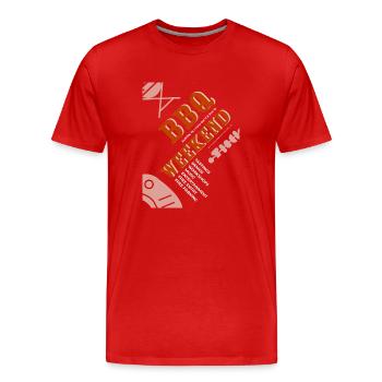1000094995 - Männer Premium Bio T-Shirt - Rot - Vorne - Damien (186cm)