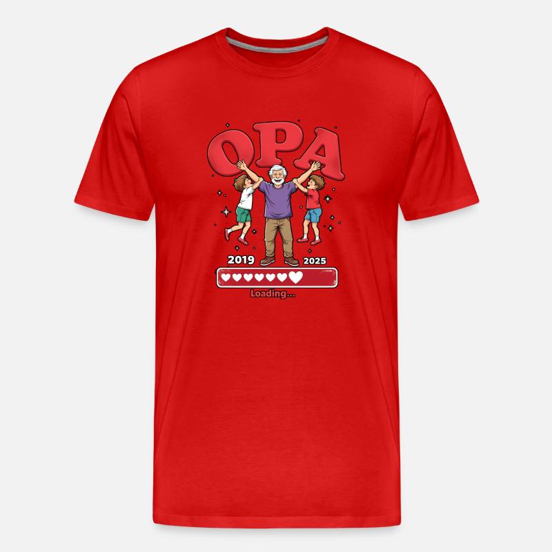 Opa Loading - 2019/2015 - Männer Premium Bio T-Shirt - Rot