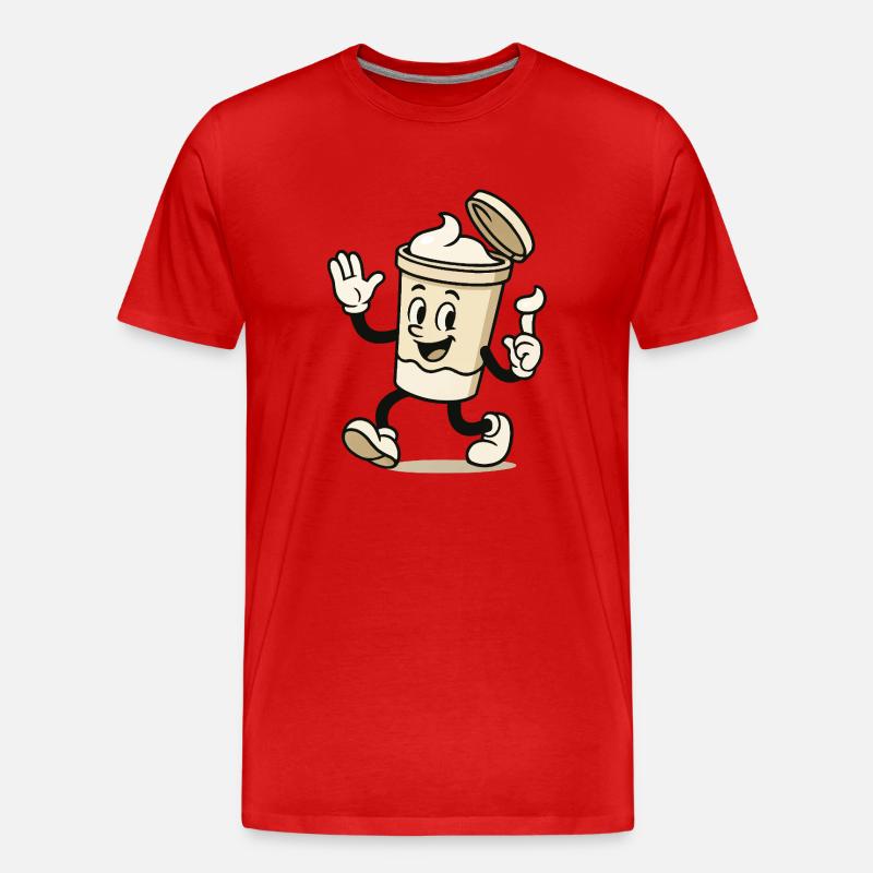 eiscreme becher comic - Männer Premium Bio T-Shirt - Rot