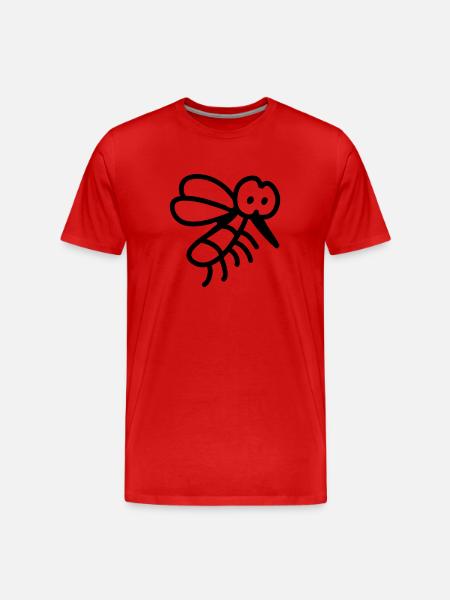 Mosquito - insect - Line - Men's Premium Organic T-Shirt - red