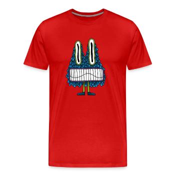 Monster 2 - Männer Premium Bio T-Shirt - Rot - Vorne - Damien (186cm)