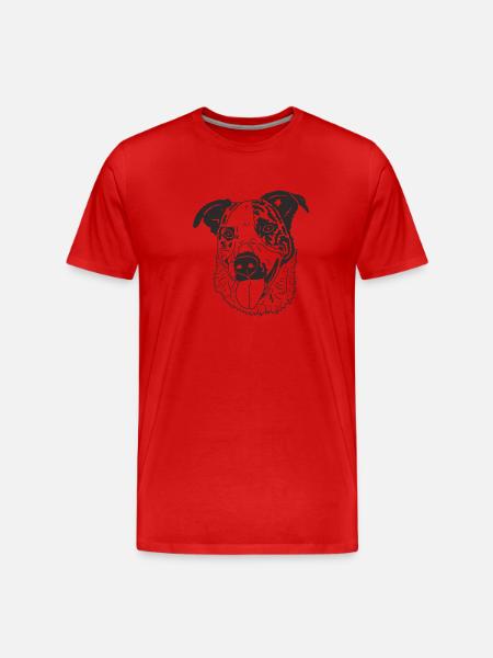 Basenji Mix - Männer Premium Bio T-Shirt - Rot