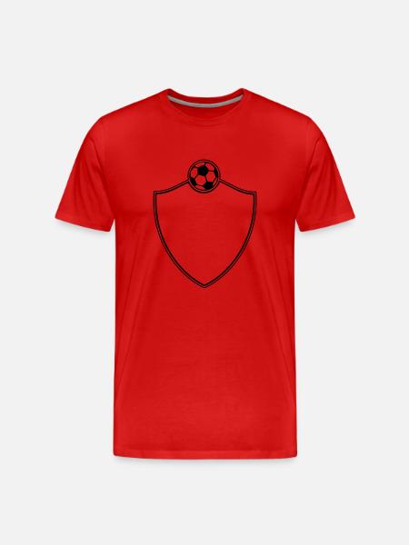 Soccer Emblem - Männer Premium Bio T-Shirt - Rot