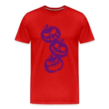 Fröhliches Halloween - Männer Premium Bio T-Shirt - Rot - Vorne - Damien (186cm)