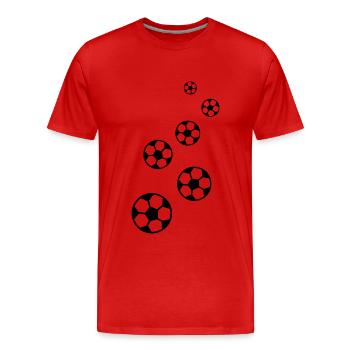Soccer soccer - T-shirt bio Premium Homme - rouge - Devant - Damien (186cm)
