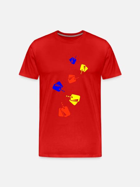 Abzeichen Icon symbol - Männer Premium Bio T-Shirt - Rot