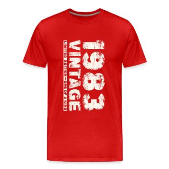 1983 Jahrgang geboren Vintage Geburtstag Geschenk - Männer Premium Bio T-Shirt - Rot - Vorne - Damien (186cm)