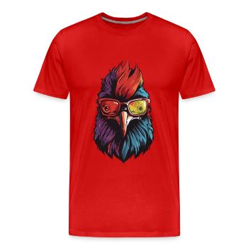 Tête Cool - T-shirt bio Premium Homme - rouge - Devant - Damien (186cm)