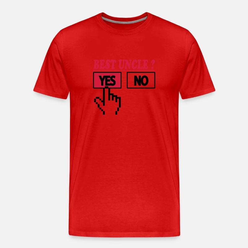Best uncle ? YES - Männer Premium Bio T-Shirt - Rot