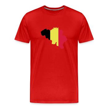 Belgien - Männer Premium Bio T-Shirt - Rot - Vorne - Damien (186cm)