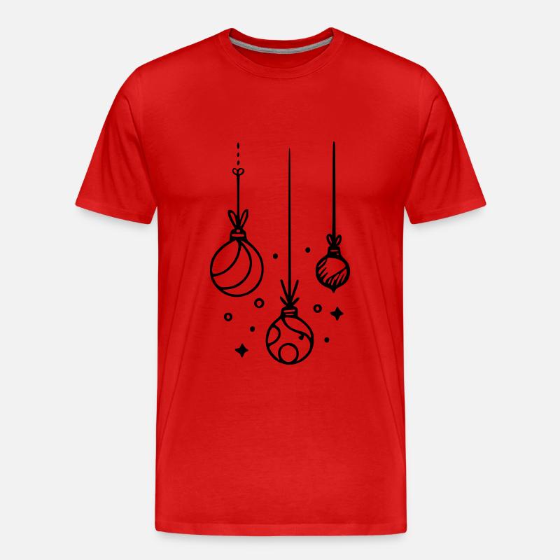 Christbaumkugeln - Männer Premium Bio T-Shirt - Rot