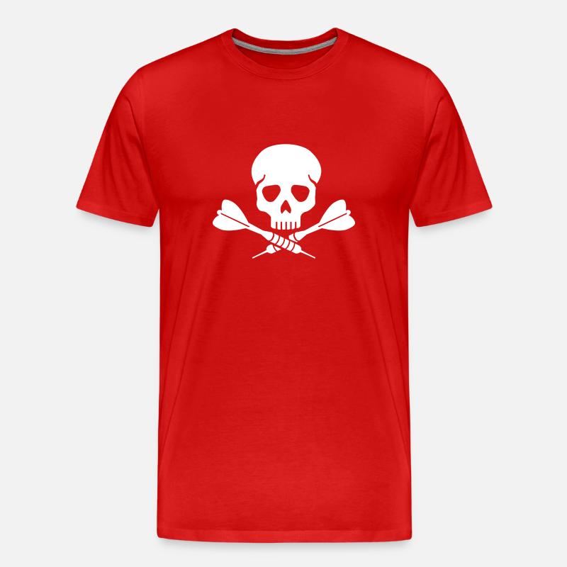 Darts - Männer Premium Bio T-Shirt - Rot