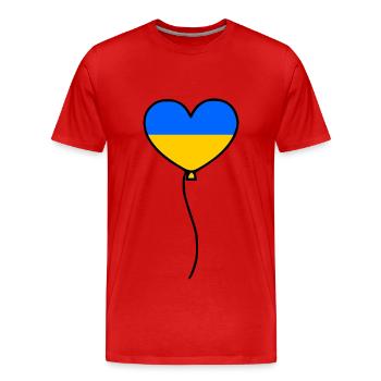 Ukraine - T-shirt bio Premium Homme - rouge - Devant - Damien (186cm)