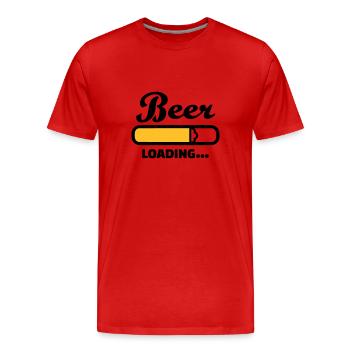 Beer Loading - T-shirt bio Premium Homme - rouge - Devant - Damien (186cm)