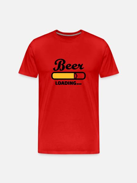 Bier - Männer Premium Bio T-Shirt - Rot