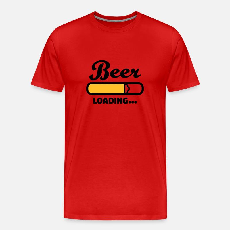 Bier - Männer Premium Bio T-Shirt - Rot