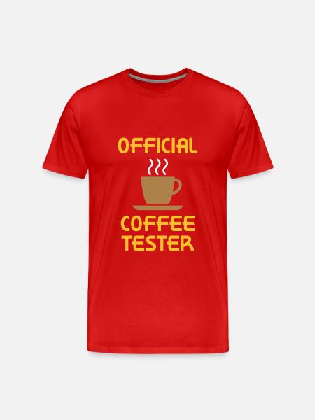 Official coffee tester - Men's Premium Organic T-Shirt - red