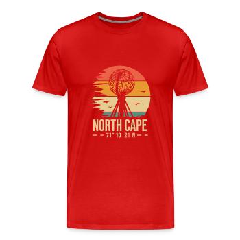 North cape north nordkap - Men's Premium Organic T-Shirt - red - Front - Damien (186cm)
