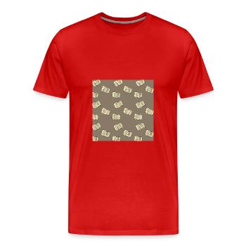 Motifs à livre ouvert - Rentrée scolaire 2022 - T-shirt bio Premium Homme - rouge - Devant - Damien (186cm)
