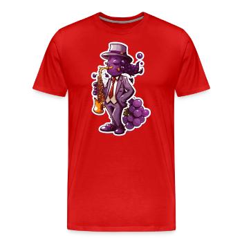 Trauben-Marmelade - Männer Premium Bio T-Shirt - Rot - Vorne - Damien (186cm)