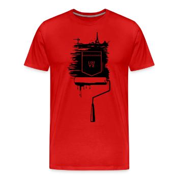 poche Louyz - T-shirt bio Premium Homme - rouge - Devant - Damien (186cm)