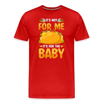 Bébé ventre naissance maman bébé dictons - T-shirt bio Premium Homme - rouge - Devant - Damien (186cm)