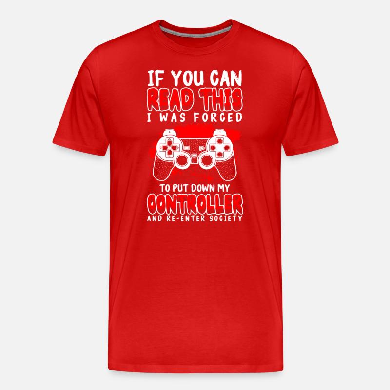 Nerd Gaming Zocker Game Over - Männer Premium Bio T-Shirt - Rot